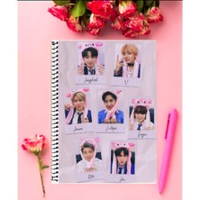 Bts Defter 1 Adet Özel Tasarım A4 Boyutu Telli Kareli Defter 21*29 cm