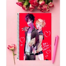 Anime And Your World Himiko Toga ve Dabi Anime Defter 1 Adet Özel Tasarım A4 Boyutu 21*29 cm  Telli Kareli Defter