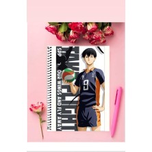 Anime And Your World Haikyuu  Anime Defter 1 Adet Özel Tasarım A4 Boyutu Telli Kareli Defter 21*29 cm