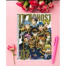 Anime And Your World 07 Ghost   Anime Defter 1 Adet Özel Tasarım A4 Boyutu 21*29 cm Telli Kareli