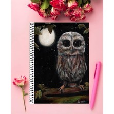Anime And Your World Baykuş  Defter 1 Adet Özel Tasarım A4 Boyutu 21*29 cm  Telli Çizgili defter