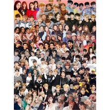 Kpop Defter 1 Adet Özel Tasarım A4 Boyutu 21*29 cm  Telli Çizgisiz Büyük Boy defter