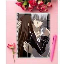 Vampire Knıght Anime Defter 1 Adet Özel Tasarım A4 Boyutu 21*29 cm  Telli Çizgili Defter