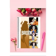 Brook Anime Defter 1 Adet Özel Tasarım A4 Boyutu Telli Kareli Defter 21*29 cm