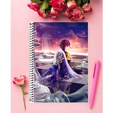 No Game No Life Anime   Defter 1 Adet Özel Tasarım A4 Boyutu 21*29 cm  Telli Kareli Defter