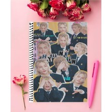 Anime And Your World Hyunjin Stray Kids Defter 1 Adet Özel Tasarım A4 Boyutu 21*29 cm Telli Çizgili Büyük Boy