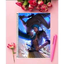 Madara Uchia Anime Defter 1 Adet Özel Tasarım A4 Boyutu 21*29 cm  Telli Kareli Defter