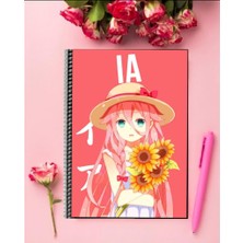 Ia Anime Defter 1 Adet Özel Tasarım A4 Boyutu Telli Kareli Defter 21*29 cm