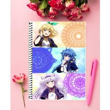 Anime And Your World Rokudenashi Majutsu Koushi To Akashic Records  Defter 1 Adet Özel Tasarım A4 Boyutu 21*29 cm  Telli
