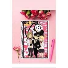 Soul Eater  Anime Defter 1 Adet Özel Tasarım A4 Boyutu Telli Kareli Defter 21*29 cm