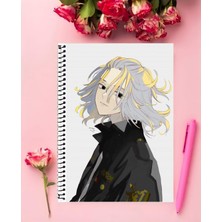 Anime And Your World Tokyo Revengers Anime Defter 1 Adet Özel Tasarım A4 Boyutu 21*29 cm  Telli Kareli defter