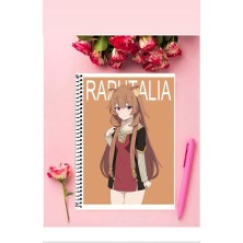 Anime And Your World Raphtalia Anime Defter 1 Adet Özel Tasarım A4 Boyutu Telli Kareli Defter 21*29 cm