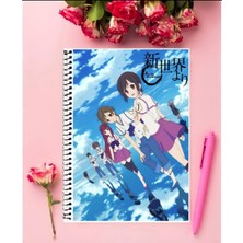 Shinsekai Yori Anime Defter 1 Adet Özel Tasarım A4 Boyutu 21*29 cm  Telli Kareli Defter