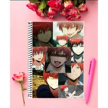 Anime And Your World Karma Akabane  Anime Defter 1 Adet Özel Tasarım A4 Boyutu 21*29 cm Telli Kareli
