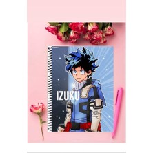 Anime And Your World Izuku Midoriya Anime Defter 1 Adet Özel Tasarım A4 Boyutu Telli Çizgili Defter 21*29 cm