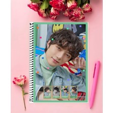 Anime And Your World Tomorrow x Together Defter 1 Adet Özel Tasarım A4 Boyutu 21*29 cm  Telli Kareli Defter