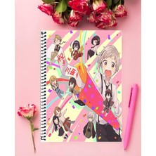 Bungou Stray Dogs Anime Defter 1 Adet Özel Tasarım A4 Boyutu 21*29 cm  Telli Çizgili defter