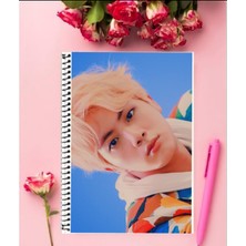 Bts Defter 1 Adet Özel Tasarım A4 Boyutu Telli Kareli Defter 21*29 cm