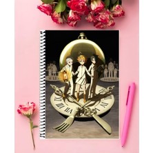 The Promised Neverland Anime Defter 1 Adet Özel Tasarım A4 Boyutu 21*29 cm  Telli Kareli Defter
