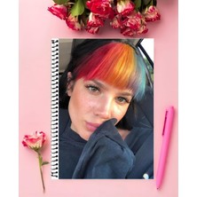 Halsey Defter 1 Adet Özel Tasarım A4 Boyutu 21*29 cm  Telli Kareli defter