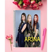 AR3NA Kpop Defter 1 Adet Özel Tasarım A4 Boyutu 21*29 cm  Telli Kareli defter
