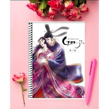Genji Monogatari Sennenki  Anime Defter 1 Adet Özel Tasarım A4 Boyutu 21*29 cm Telli Kareli