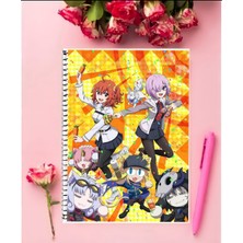 Anime And Your World Carnival Phantasm Anime Defter 1 Adet Özel Tasarım A4 Boyutu 21*29 cm  Telli Kareli Defter