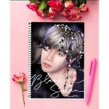 Anime And Your World Bts Defter 1 Adet Özel Tasarım A4 Boyutu Telli Kareli Defter 21*29 cm