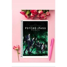 Psycho Pass Anime Defter 1 Adet Özel Tasarım A4 Boyutu Telli Kareli Defter 21*29 cm