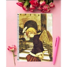 Anime And Your World Haibane Renmei Anime   Defter 1 Adet Özel Tasarım A4 Boyutu 21*29 cm  Telli Kareli Defter