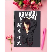 Anime And Your World Koyomi Araragi Anime Defter 1 Adet Özel Tasarım A4 Boyutu Telli Kareli Defter 21*29 cm