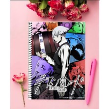 Death Parade  Anime Defter 1 Adet Özel Tasarım A4 Boyutu 21*29 cm Telli Kareli