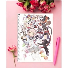 Anime And Your World Mahou Shoujo Ikusei Keikaku Anime Defter 1 Adet Özel Tasarım A4 Boyutu 21*29 cm  Telli Kareli
