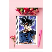 Anime And Your World Son Goku Anime Defter 1 Adet Özel Tasarım A4 Boyutu Telli Kareli Defter 21*29 cm