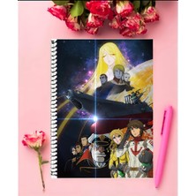 Space Battleship Yamato  Anime   Defter 1 Adet Özel Tasarım A4 Boyutu 21*29 cm  Telli Çizgsiz Defter