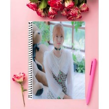 Ariaz Kpop Defter 1 Adet Özel Tasarım A4 Boyutu 21*29 cm  Telli Kareli defter