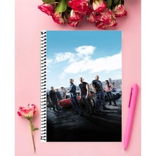 Anime And Your World Hızlı ve Öfkeli Defter 1 Adet Özel Tasarım A4 Boyutu 21*29 cm  Telli Kareli Defter