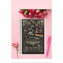 Anime And Your World Pink Floyd Defter 1 Adet Özel Tasarım A4 Boyutu Telli Kareli Defter 21*29 cm
