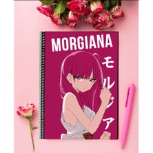 Morgiana Anime Defter 1 Adet Özel Tasarım A4 Boyutu Telli Kareli Defter 21*29 cm
