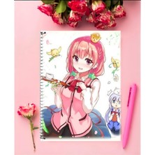 Anime And Your World Hinako Note  Anime Defter 1 Adet Özel Tasarım A4 Boyutu 21*29 cm  Telli Çizgili Defter