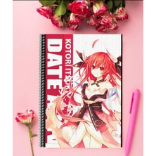 Date A Live Kotori Itsuka Anime Defter 1 Adet Özel Tasarım A4 Boyutu Telli Kareli Defter 21*29 cm