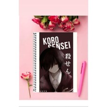 Koro Sensei  Anime Defter 1 Adet Özel Tasarım A4 Boyutu Telli Kareli Defter 21*29 cm