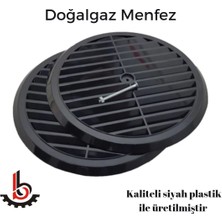 Başer Makina Doğalgaz Cam Menfezi - Siyah