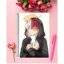 Anime And Your World Anime Defter 1 Adet Özel Tasarım A4 Boyutu 21X29 cm  Telli Çizgili defter