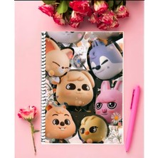 Anime And Your World Stray Kids (Hyujin,felix,bang Chan,lee Know,ı.n,han,kim Woo-Jin,changbin,seungmin) Defter 1AD.A4 Boy