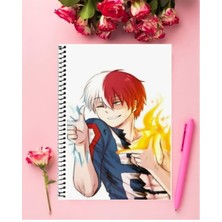 Anime And Your World Shoto Albeni Tod-A4-01-Oroki Anime Defter 1 Adet Özel Tasarım A4 Boyutu 21X29 cm Telli Kareli Defter
