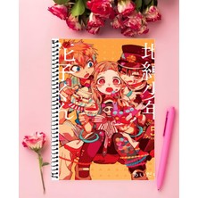 Anime And Your World Jibaku Shounen Hanako-Kun Anime Defter 1 Adet Özel Tasarım A4 Boyutu 21X29 cm  Telli Kareli defter