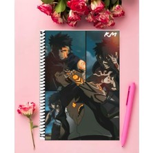 Boruto Uzumaki Anime Defter 1 Adet Özel Tasarım A4 Boyutu 21X29 cm  Telli Çizgili Defter