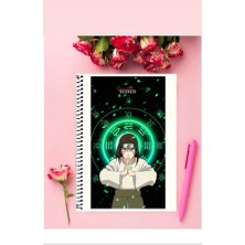 Anime And Your World Neji Hyuga Anime Defter 1 Adet Özel Tasarım A4 Boyutu Telli Çizgili Defter 21X29 cm