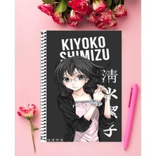 Anime And Your World Shimizu Kiyoko  Anime Defter 1 Adet Özel Tasarım A4 Boyutu 21X29 cm  Telli Çizgili defter